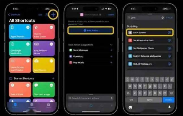 云南苹果14锁屏维修店分享iPhone14升级iOS16.4后如何创建锁屏快捷方式 